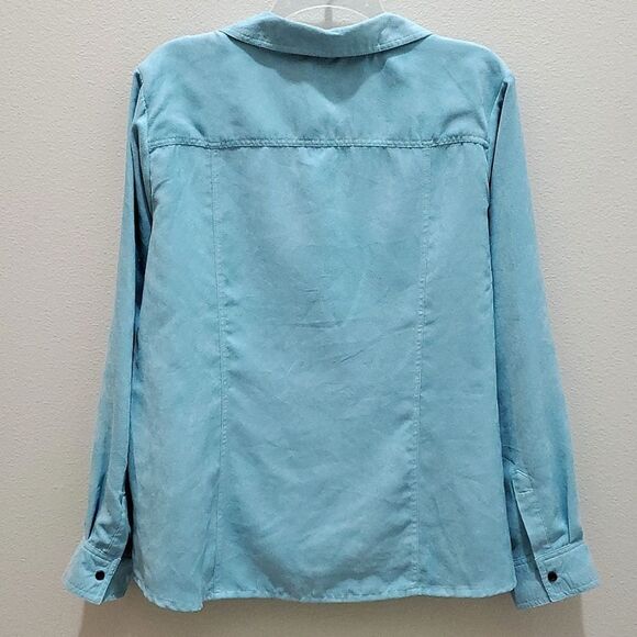 Croft & Barrow Shirt, Sz XL, Blue, Button down, Long Sleeve, Polyester - Picture 8 of 14